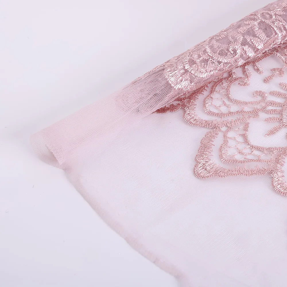 Polyester Embroidery Lace Fabric
