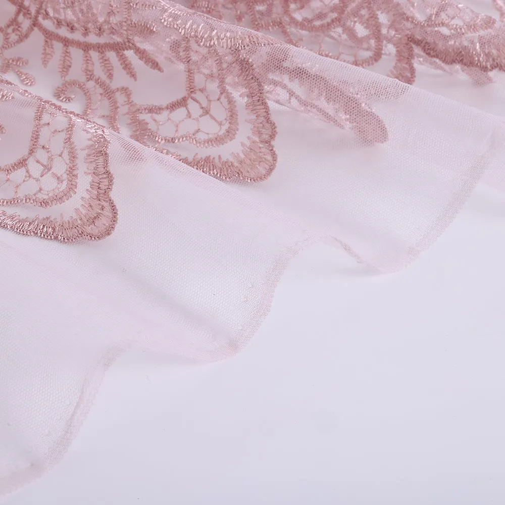 Polyester Embroidery Lace Fabric