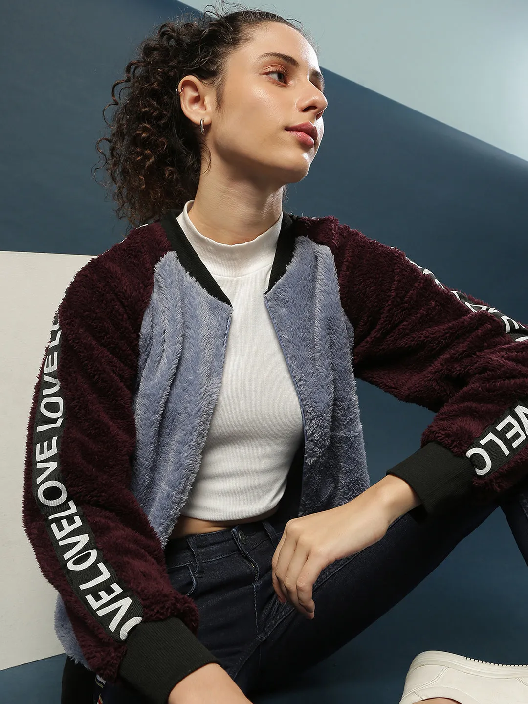 Printed Fur Jacket