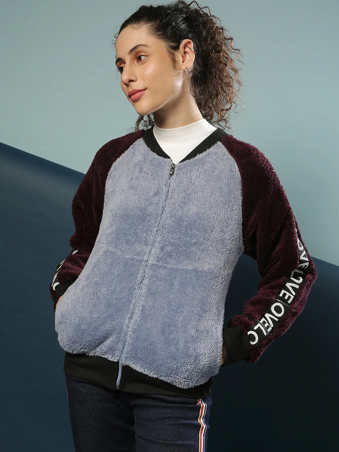 Printed Fur Jacket