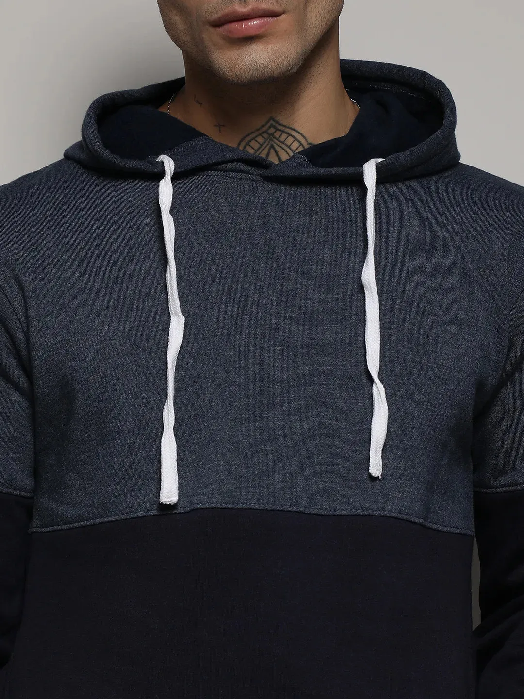 Pullover Hoodie With Contrast Detail