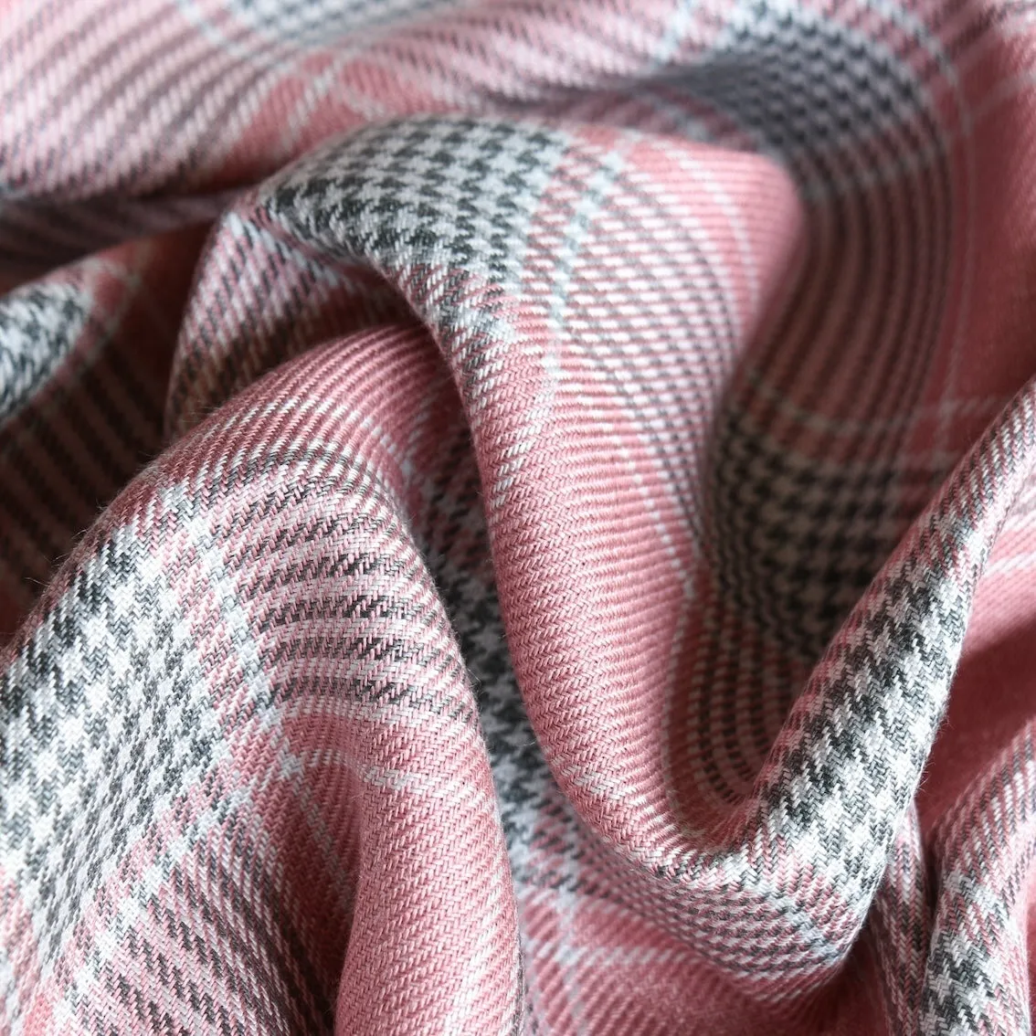 Quadri Rosa Check Linen