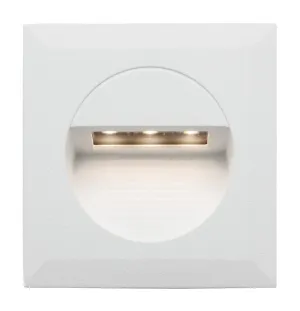 Rye White Square Outdoor Warm White LED Step Light