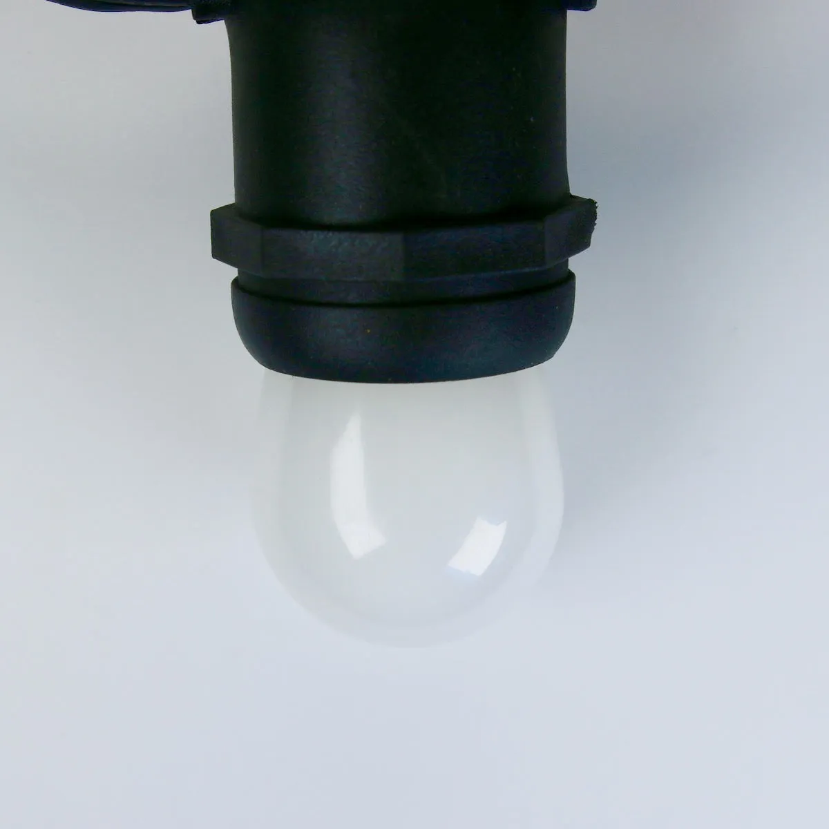 S11 Pure (Cool) White Opaque LED Bulbs E26 Bases (25 Pack)