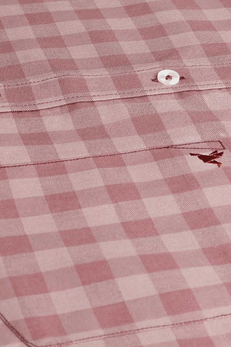 Salmon Pink Checks - Full-Stain Proof