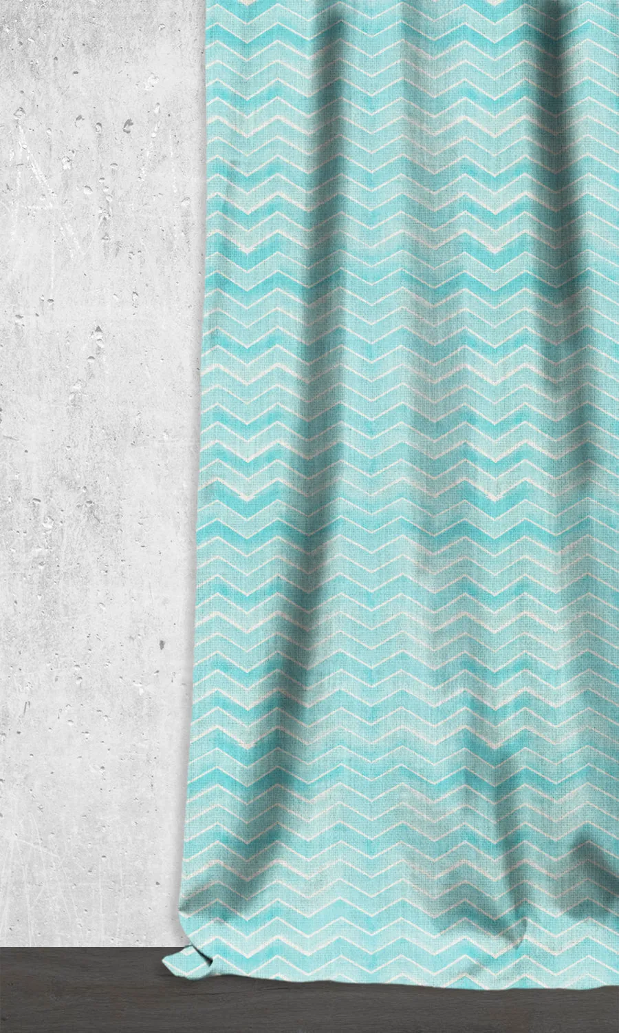 'Saxony' Chevron Print Shades (Eggshell White/ Blue)