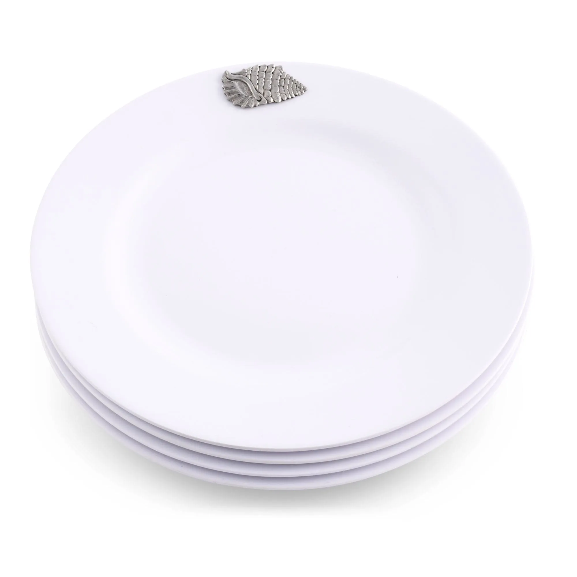 Sea Shell Melamine Lunch Plates - Set of 4