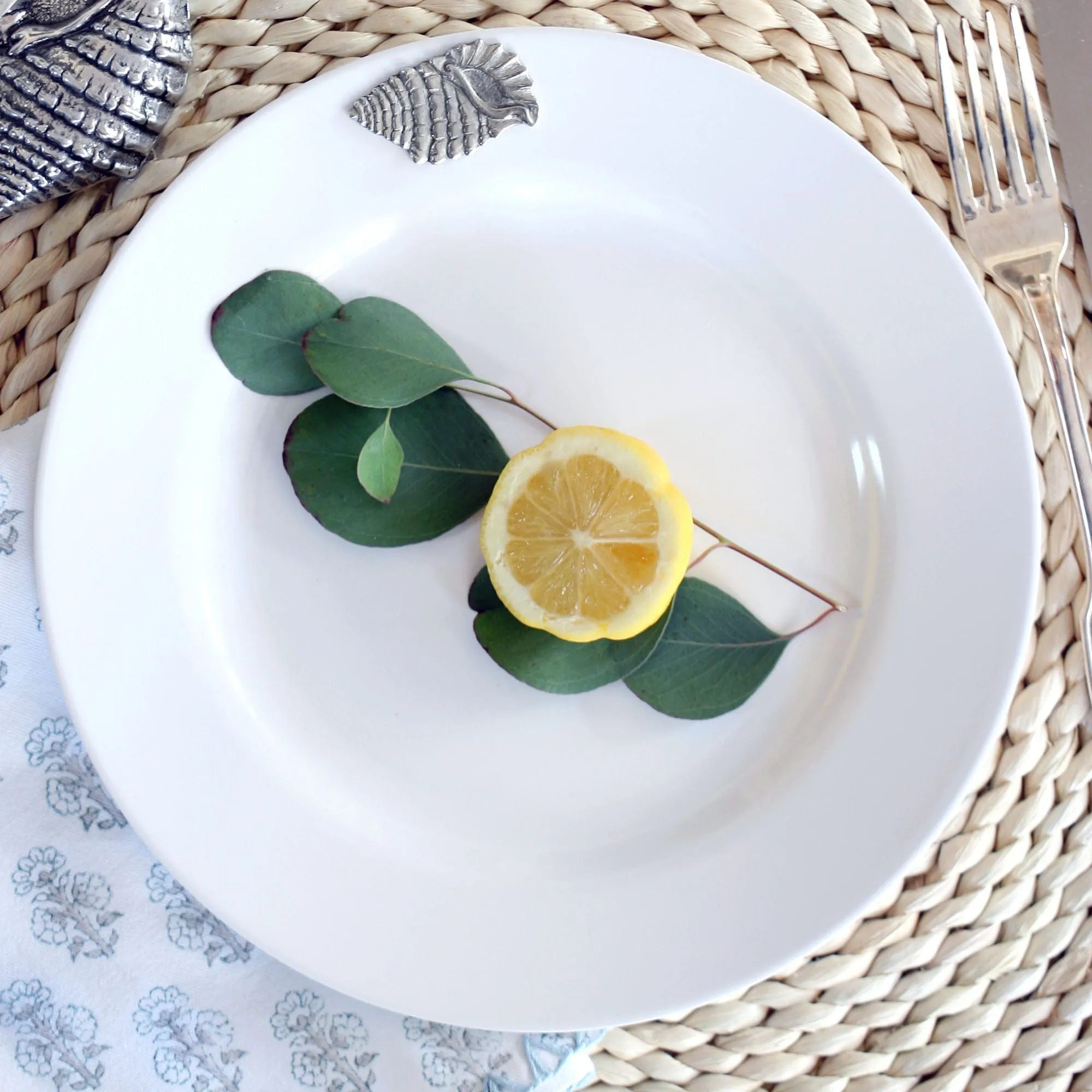 Sea Shell Melamine Lunch Plates - Set of 4