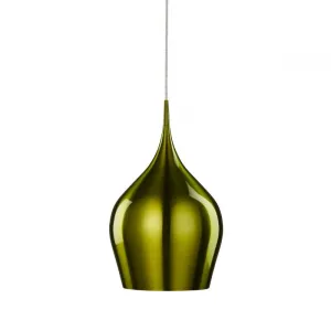 Searchlight 6461-26GR Vibrant 1 Light Green Pendant - Dia 26cm