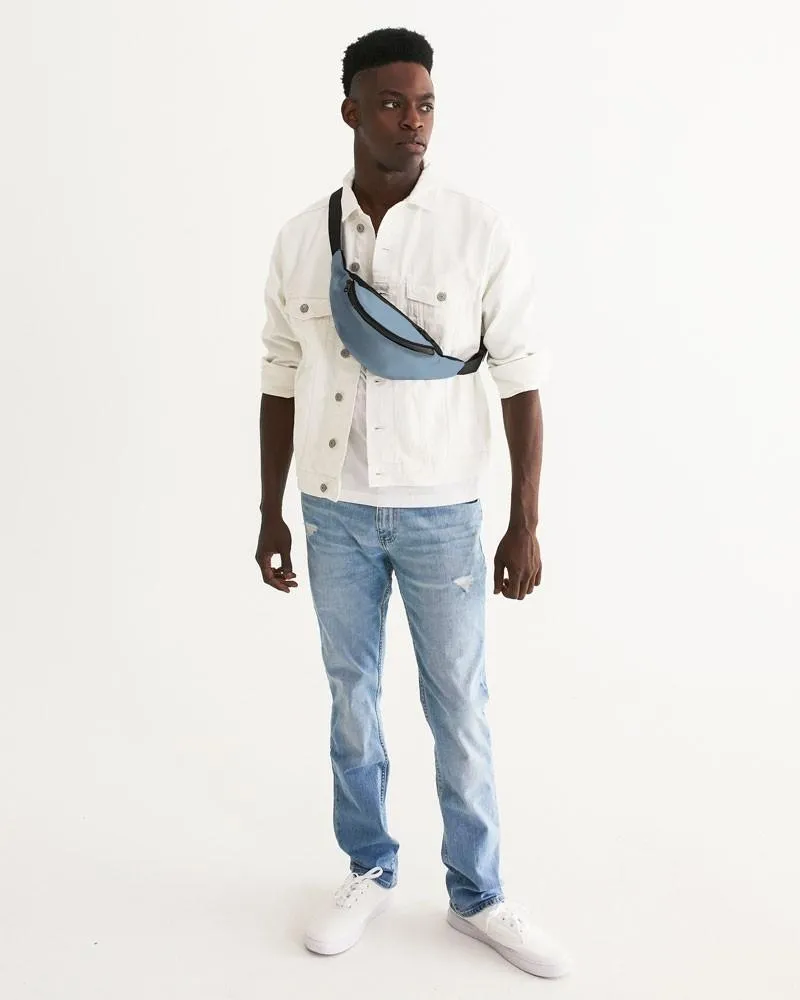 Shaded Pale Pastel Cyan Gray Belt Bag | C30M8Y0K30