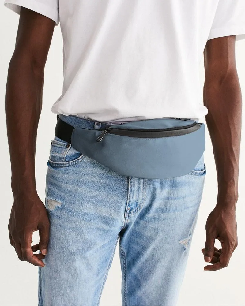Shaded Pale Pastel Cyan Gray Belt Bag | C30M8Y0K30