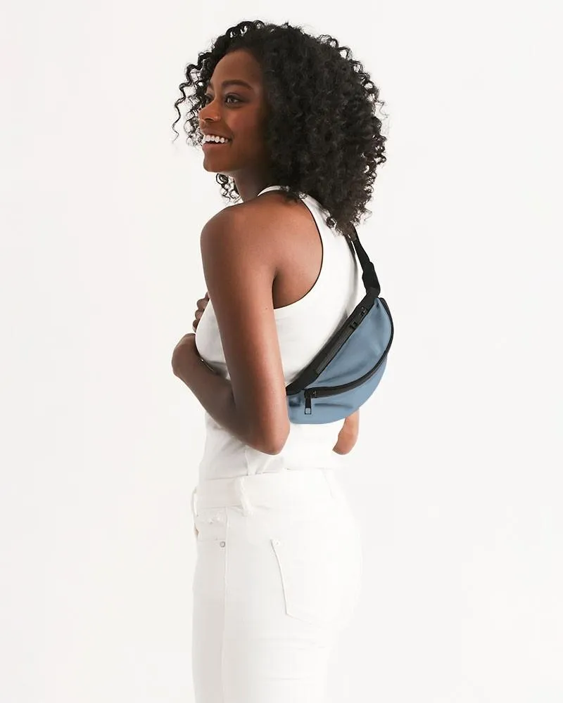 Shaded Pale Pastel Cyan Gray Belt Bag | C30M8Y0K30