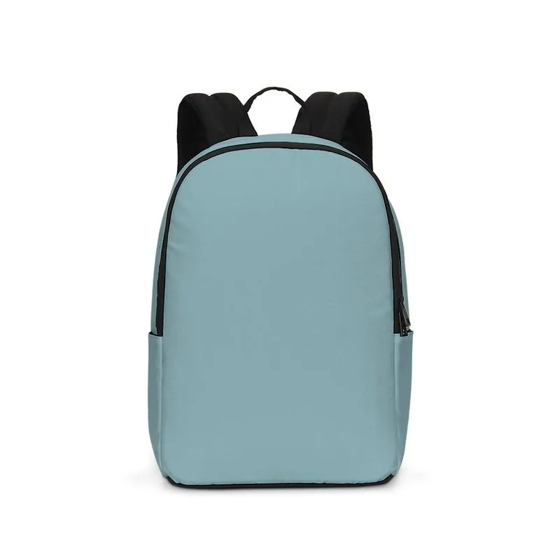 Shaded Pale Pastel Cyan Gray Waterproof Backpack | C30M0Y8K30