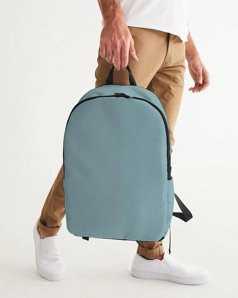 Shaded Pale Pastel Cyan Gray Waterproof Backpack | C30M0Y8K30