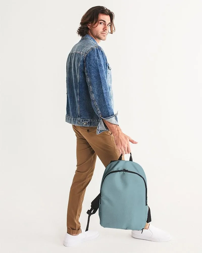 Shaded Pale Pastel Cyan Gray Waterproof Backpack | C30M0Y8K30