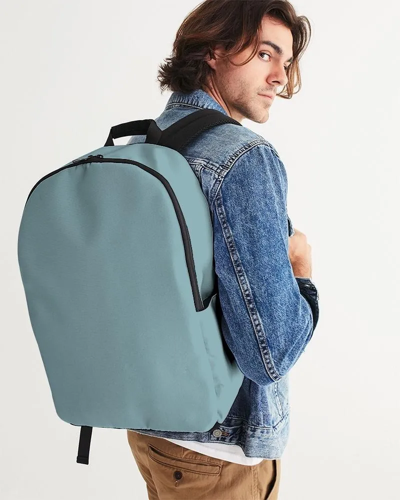 Shaded Pale Pastel Cyan Gray Waterproof Backpack | C30M0Y8K30