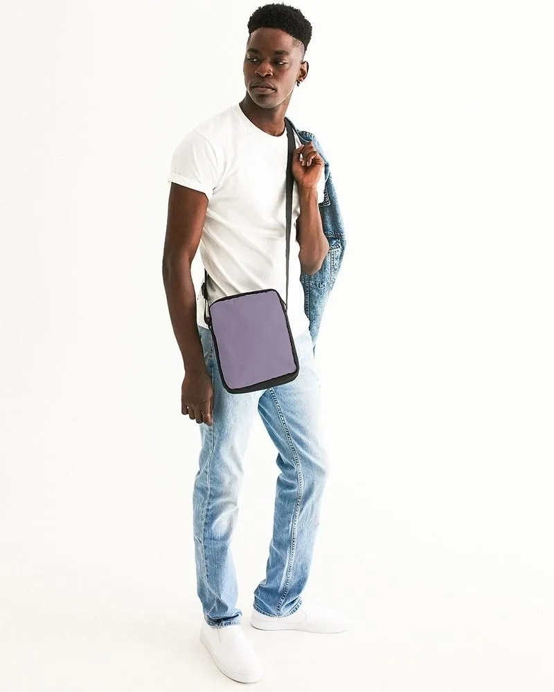Shaded Pale Pastel Violet Gray Messenger Pouch | C22M30Y0K30