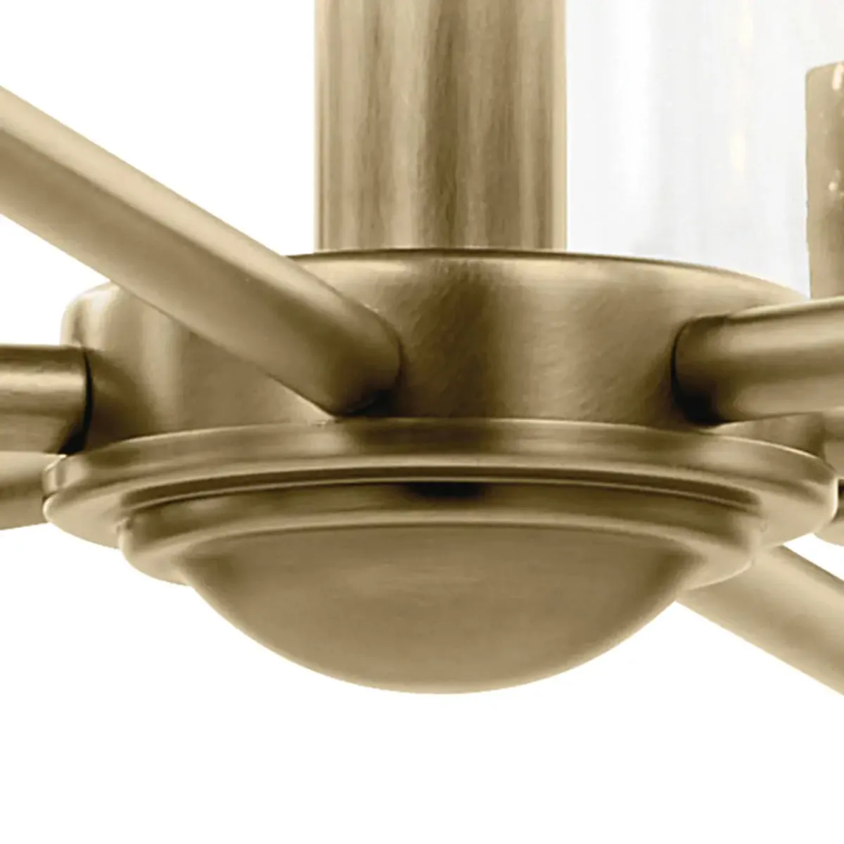 Shailene 27" 9-Light Chandelier with Clear Glass, Natural Brass Finish