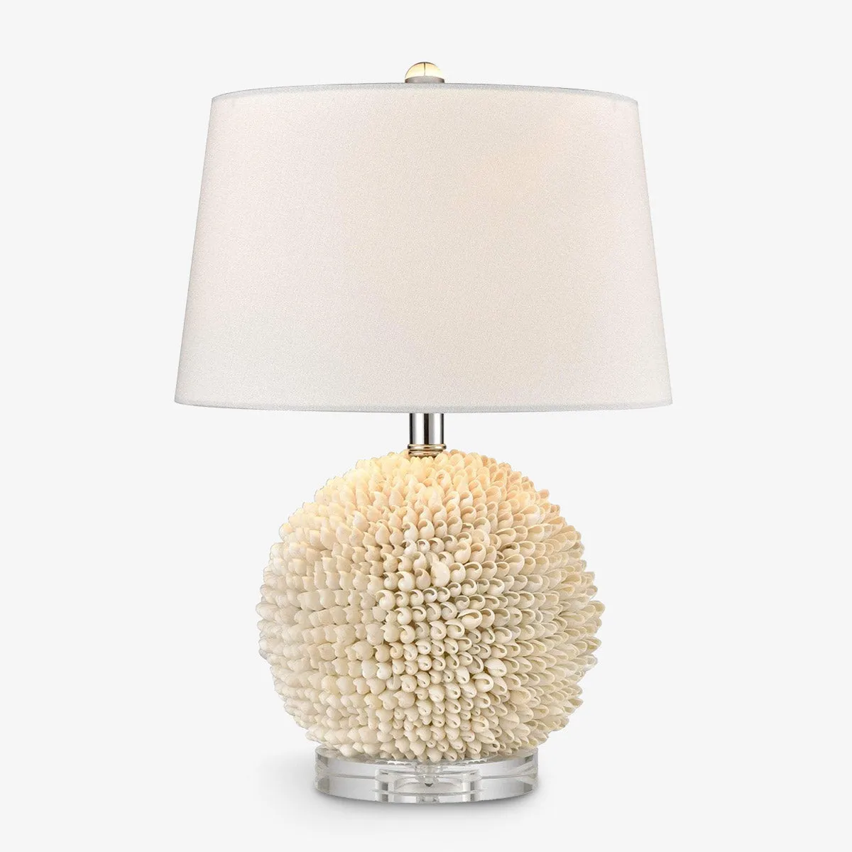 Shell Table Lamp With Shade (Round)