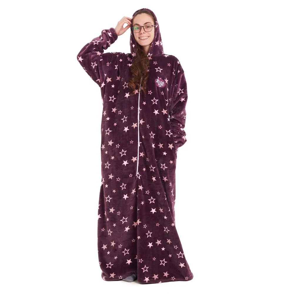 Snuggs Wearable Blanket Monk Purple stars