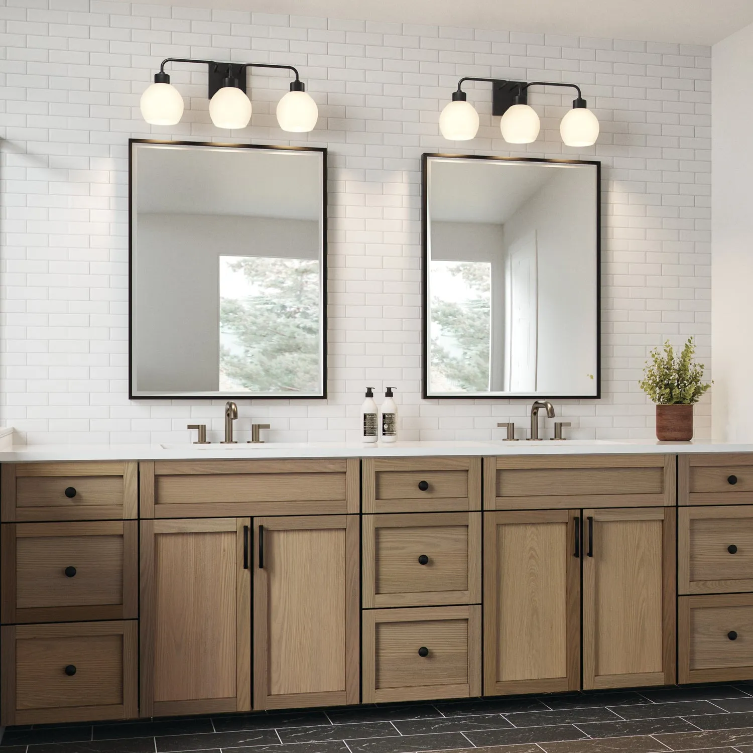Tanner 3 Light Vanity - Black