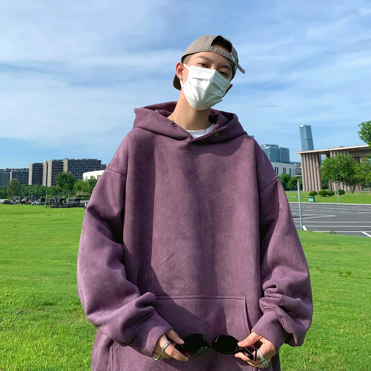 TIA Wide Suede Hoodie