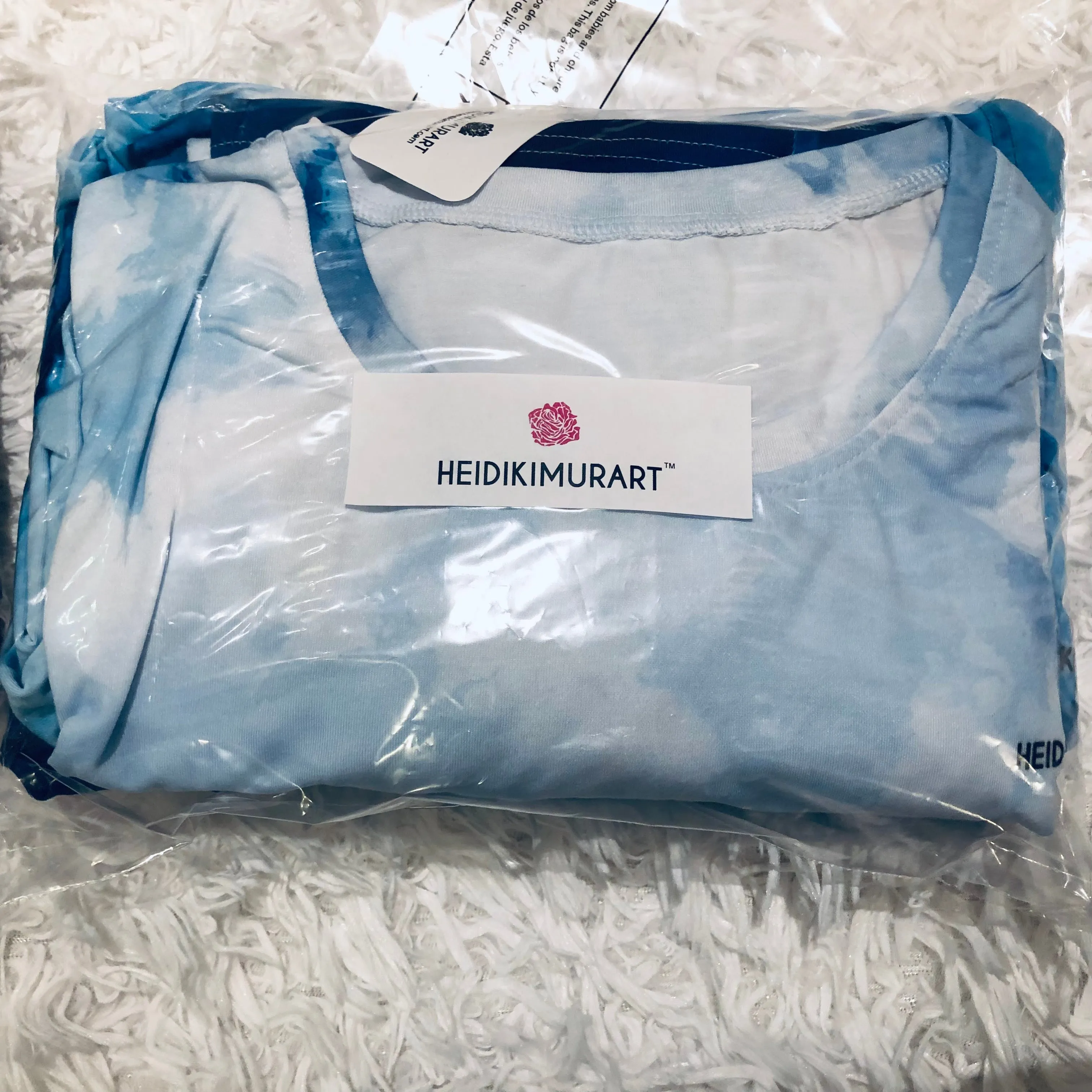 Tie Dye Blue Men's T-shirt, Abstract Sky Blue Luxury Tee For Me-Made in USA/EU/MX (US Size: XS-2XL)
