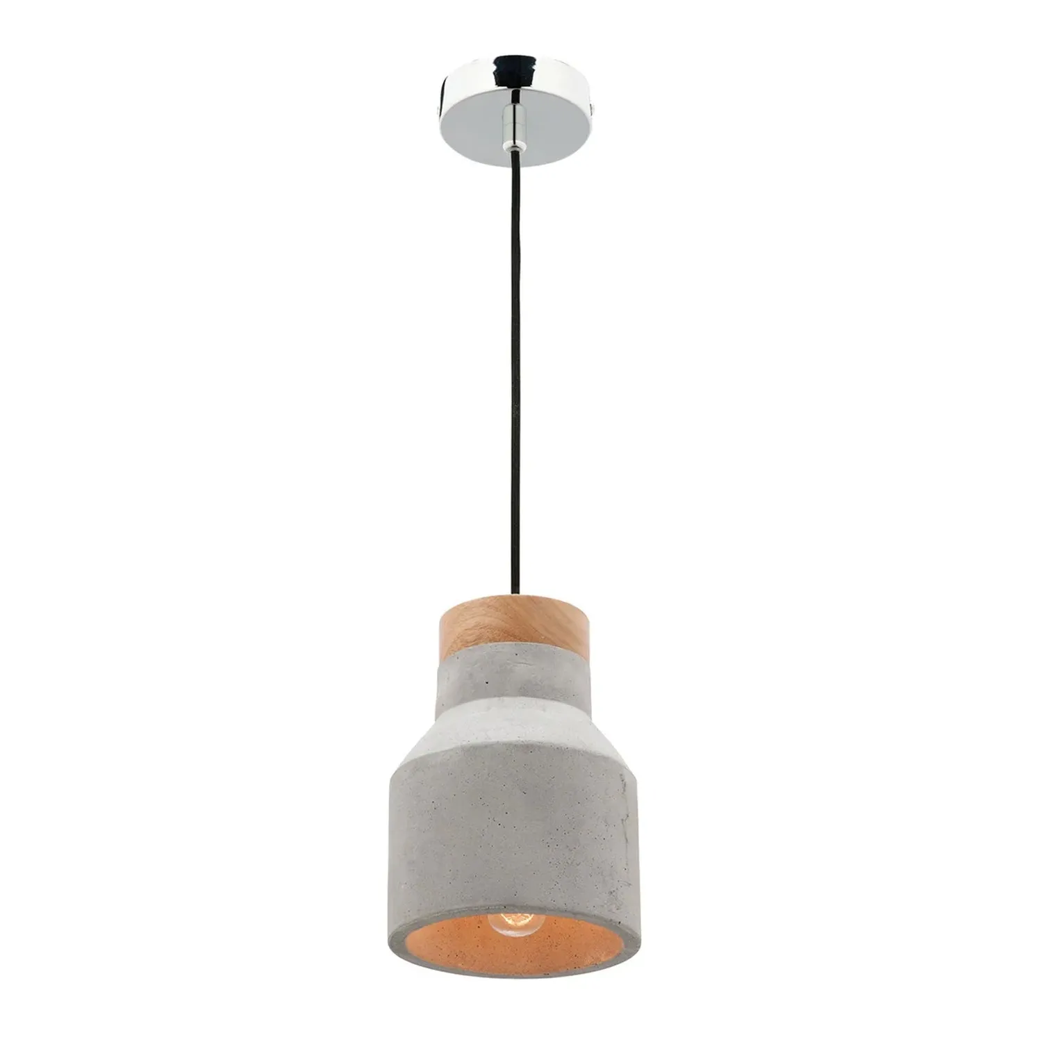 Timber and Concrete Pendant Light Small/Large