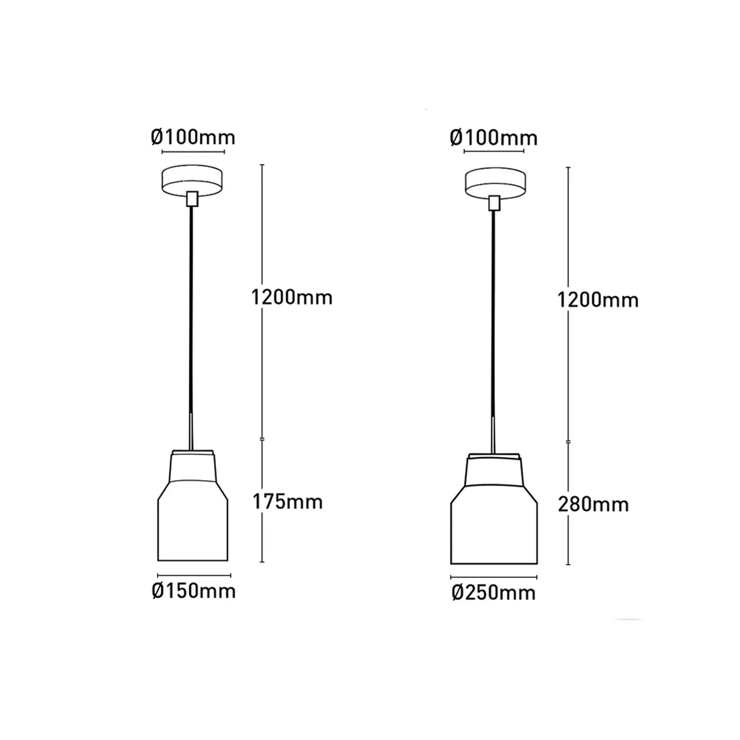 Timber and Concrete Pendant Light Small/Large