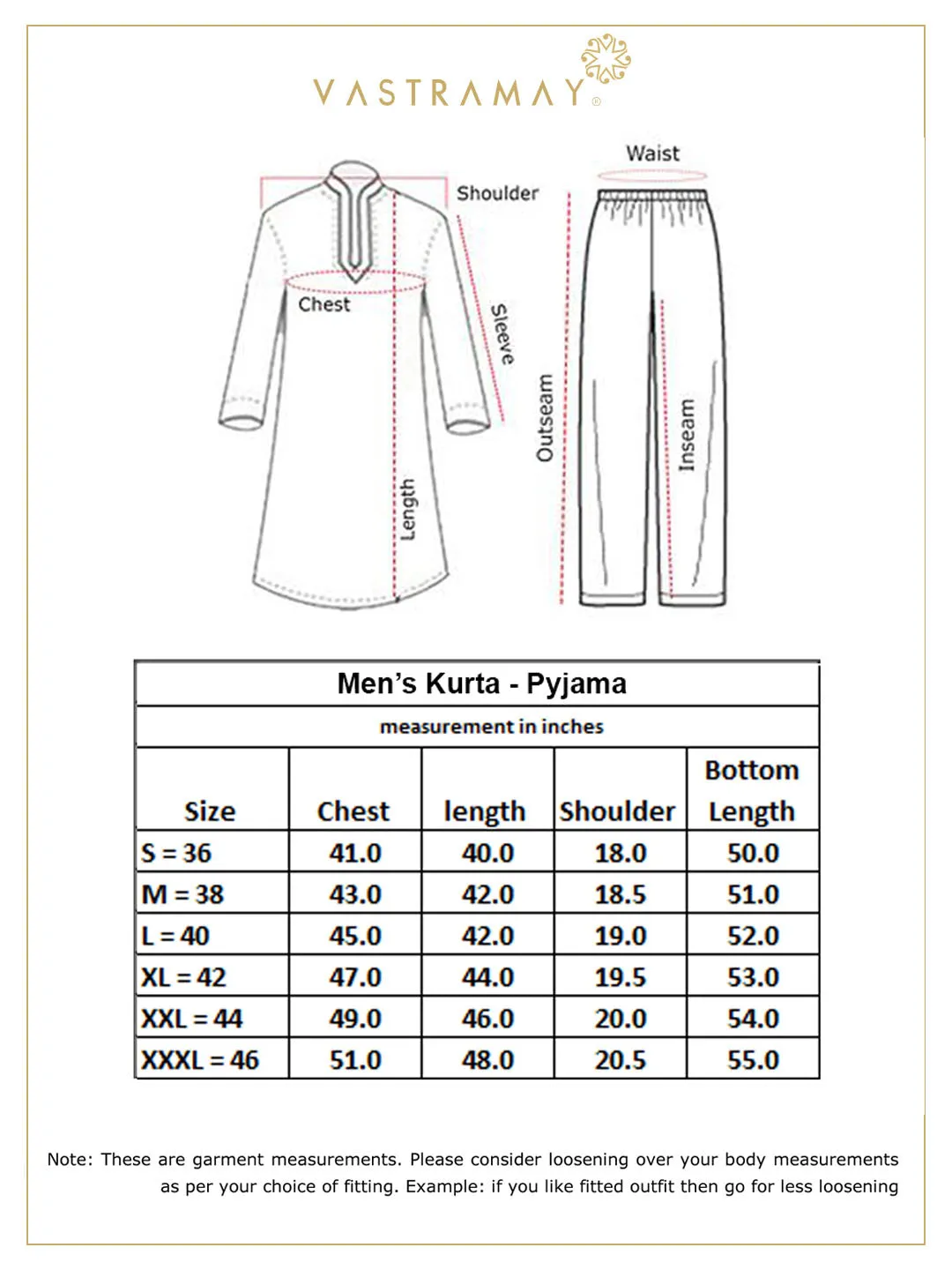 VASTRAMAY Men's Light Green Foil Printed Kurta With Cream Pyjama Set