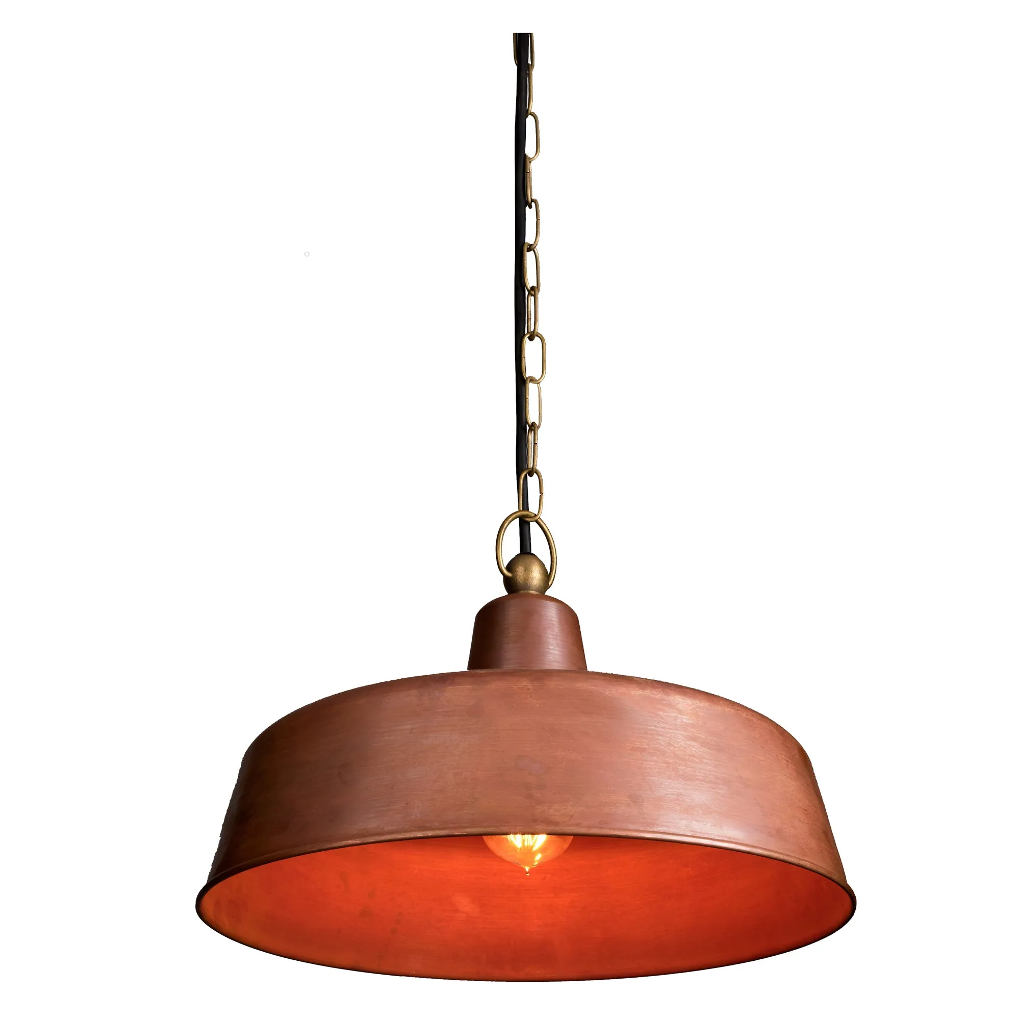 Vintage Aged Copper & Brass Pendant