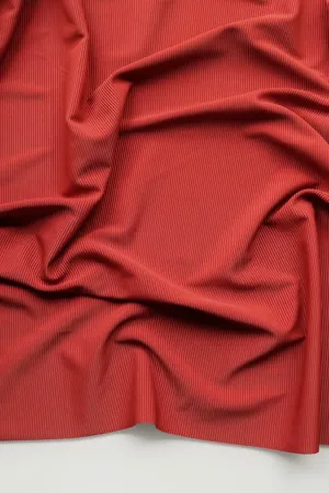 Warm Pinecone Ribbed Polyester Spandex Tricot
