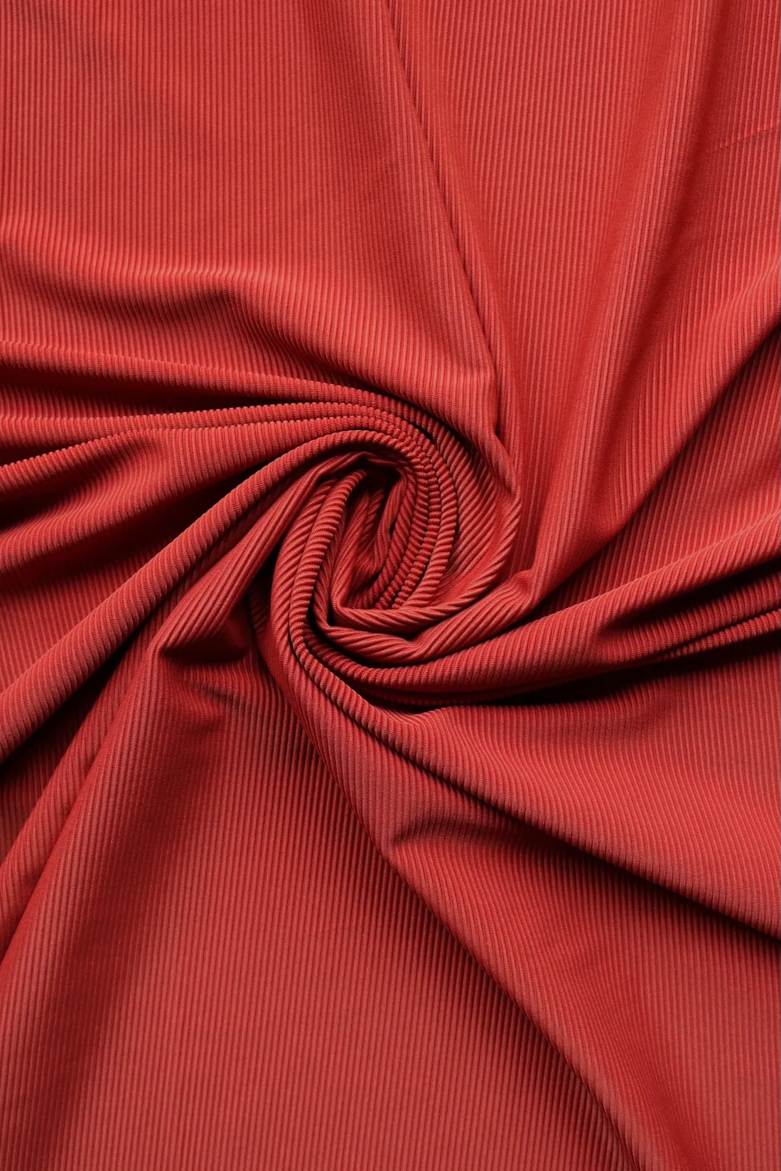 Warm Pinecone Ribbed Polyester Spandex Tricot