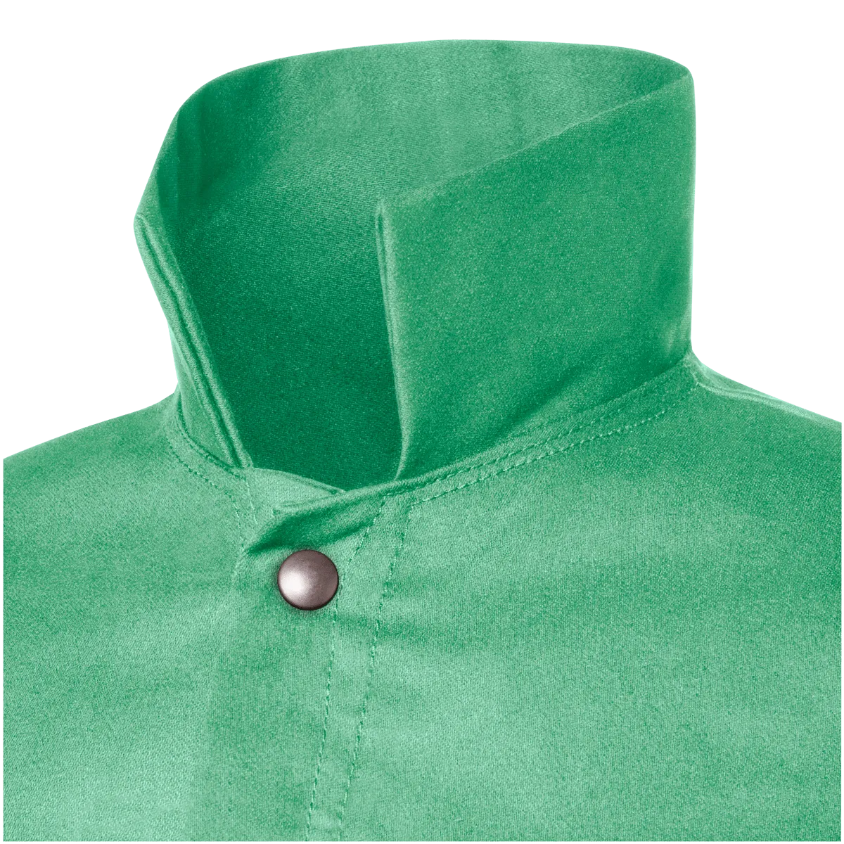 Weldlite Plus™ Hybrid 9 oz Flame Resistant Cotton With Leather Sleeves Jacket, 30" Green/Gray, 4X-Large